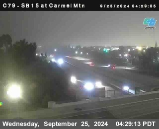 NB 15 at Carmel Mountain Rd.