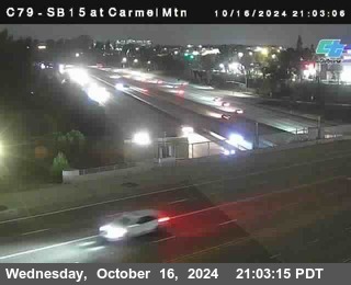 NB 15 at Carmel Mountain Rd.