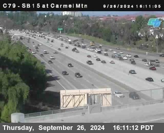 NB 15 at Carmel Mountain Rd.