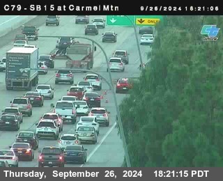 NB 15 at Carmel Mountain Rd.