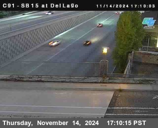 SB 15 at Del Lago bridge