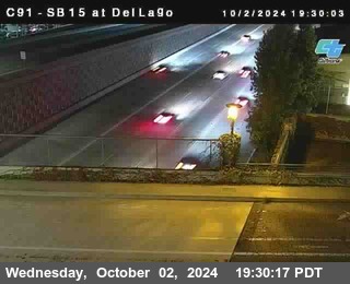 SB 15 at Del Lago bridge