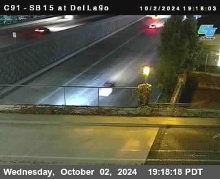 SB 15 at Del Lago bridge