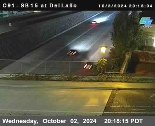 SB 15 at Del Lago bridge