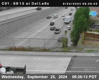 SB 15 at Del Lago bridge