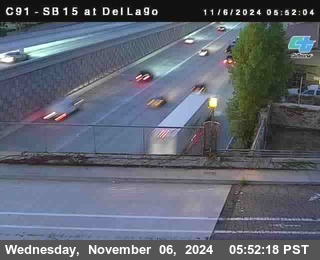 SB 15 at Del Lago bridge