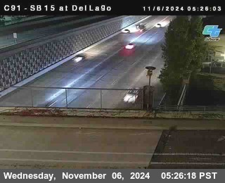 SB 15 at Del Lago bridge