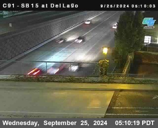 SB 15 at Del Lago bridge