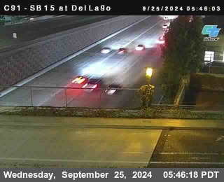 SB 15 at Del Lago bridge