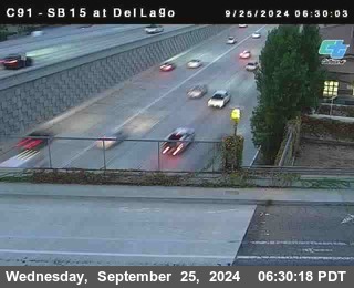 SB 15 at Del Lago bridge