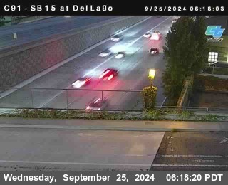 SB 15 at Del Lago bridge