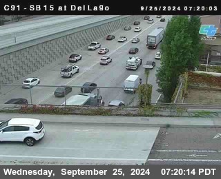 SB 15 at Del Lago bridge