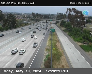 Timelapse image near (C093) SB 805 : Division Street (on ramp), National City 0 minutes ago