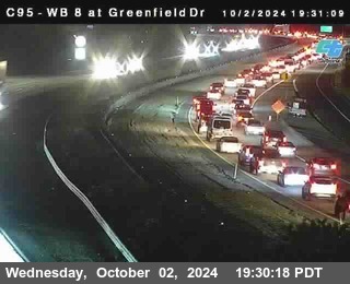 WB 8 at Greenfield Street