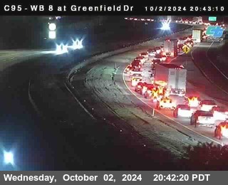 WB 8 at Greenfield Street