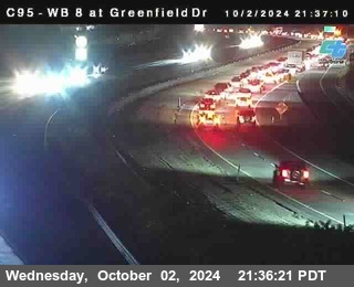 WB 8 at Greenfield Street