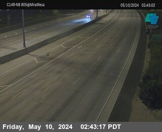 Timelapse image near (C149) I-805 : Mira Mesa Boulevard, San Diego 0 minutes ago