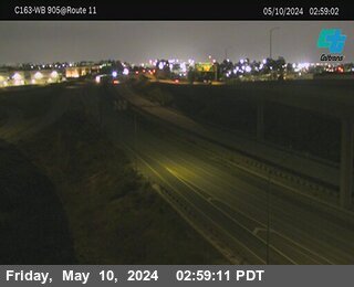Timelapse image near (C163) I-905 : SR-11 1, San Diego 0 minutes ago