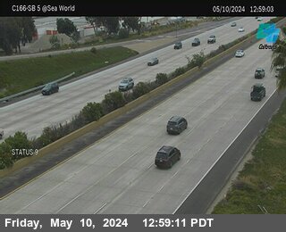 Timelapse image near (C 166) I-5 : SeaWorld Drive 2, San Diego 0 minutes ago