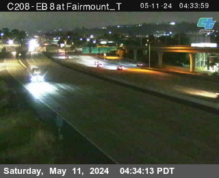 Timelapse image near (C208) I-8 : Fairmont T, San Diego 0 minutes ago
