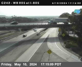 Timelapse image near (C242) I-905 : I-805, San Diego 0 minutes ago