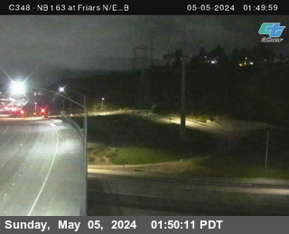 CalTrans Traffic Camera (C 348) SR-163 : Friars N/E_B in San Diego