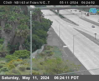 Timelapse image near (C349) SR-163: Friars N/E_T, San Diego 0 minutes ago