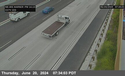Timelapse image near I-405 : South of Warner Avenue, Fountain Valley 0 minutes ago