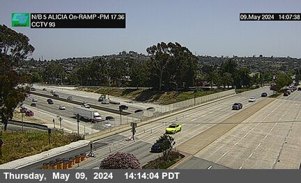 Timelapse image near I-5 : Alicia Parkway On, Mission Viejo 0 minutes ago