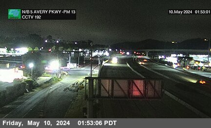 Timelapse image near I-5 : Avery Parkway, Mission Viejo 0 minutes ago