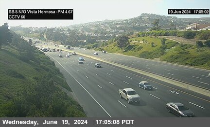 Timelapse image near I-5 : North of Vista Hermosa, San Clemente 0 minutes ago
