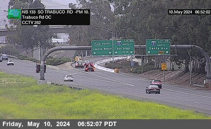 Timelapse image near SR-133 : South of Trabuco Road Overcross, Irvine 0 minutes ago
