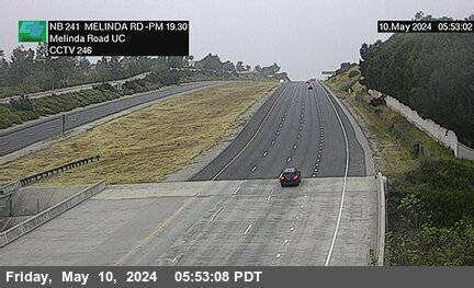 Timelapse image near SR-241 : 30 Meters South of Melinda Road Undercross, Rancho Santa Margarita 0 minutes ago