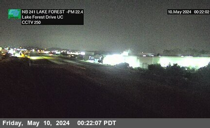 Timelapse image near SR-241 : 40 Meters South of Lake Forestreet Drive Undercross, Foothill Ranch 0 minutes ago
