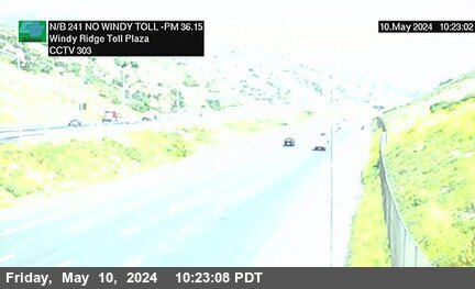 Timelapse image near SR-241 : 600 Meters North of Windy Toll Plaza, Orange 0 minutes ago