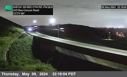 Timelapse image near SR-241 : 750 Meters South of Bee Canyon Road, Foothill Ranch 0 minutes ago