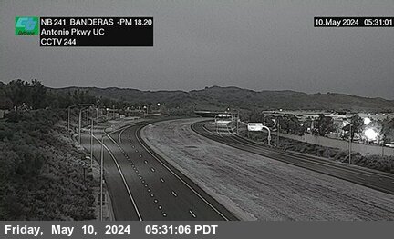 Timelapse image near SR-241 : Banderas 530 Meters North of Antonio Parkway Undercross, Trabuco Canyon 0 minutes ago