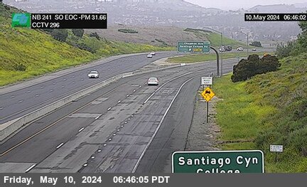 Timelapse image near SR-241 : SO EOC 1400 Meters North of North Culver Drive, Irvine 0 minutes ago