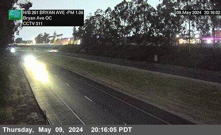 Timelapse image near SR-261 : 100 Meters South of Bryan Avenue Overcross, Irvine 0 minutes ago