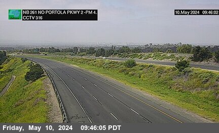 Timelapse image near SR-261 : 1900 Meters North of Portola Parkway (West) Overcross, Irvine 0 minutes ago