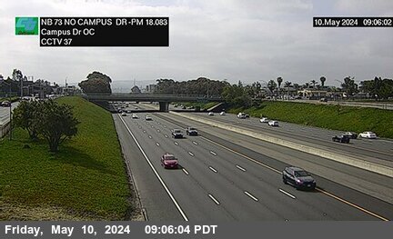 Timelapse image near SR-73 : North of Campus Drive Overcross, Santa Ana 0 minutes ago