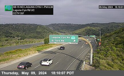 Timelapse image near SR-73 : North of Laguna Canyon Road Undercross B, Irvine 0 minutes ago