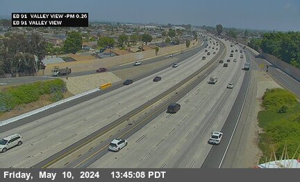 Timelapse image near SR-91 : Valley View, Buena Park 0 minutes ago