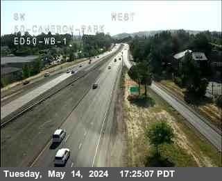 Traffic Camera Image from US-50 at Hwy 50 at Cameron_Park_ED50_WB_1