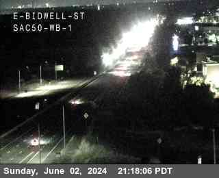 Traffic Camera Image from US-50 at Hwy 50 at E_Bidwell_St_SAC50_WB_1