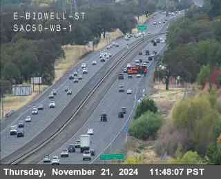 Traffic Camera Image from US-50 at Hwy 50 at E_Bidwell_St_SAC50_WB_1