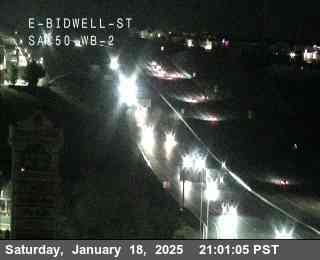 Traffic Camera Image from US-50 at Hwy 50 at E_Bidwell_St_SAC50_WB_2