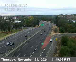 Traffic Camera Image from US-50 at Hwy 50 at Folsom_Blvd_SAC50_WB_1