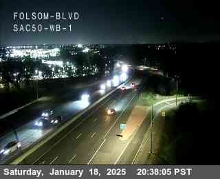 Traffic Camera Image from US-50 at Hwy 50 at Folsom_Blvd_SAC50_WB_1