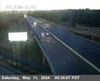 Traffic Camera Image from US-50 at Hwy 50 at Folsom_Blvd_SAC50_WB_2